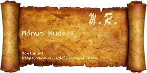 Mónus Rudolf névjegykártya