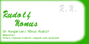 rudolf monus business card